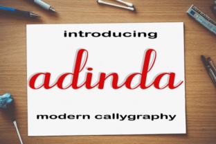 Adinda: A Script Handwritten Font for Creative Crafters and Product Designers