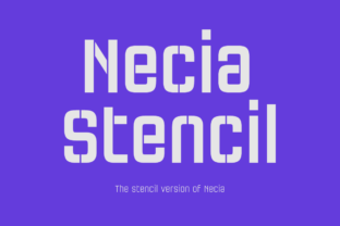Necia Stencil Family for Editorial Design and Creative Branding