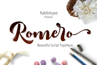 Romero: A Script Font for Editorial Design and Branding